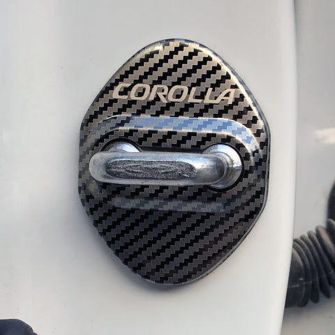 Car Styling Carbon Fiber Car Door Lock Toyota